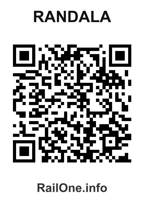 RailOne QR Code for Randala station