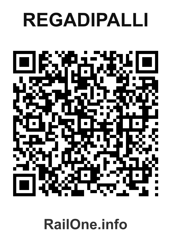 RailOne QR Code for Regadipalli station
