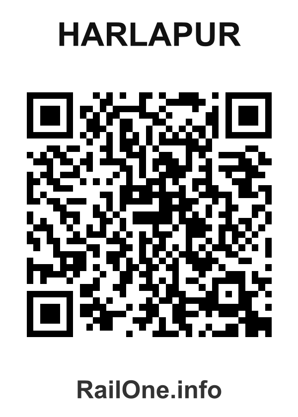 RailOne QR Code for Harlapur station