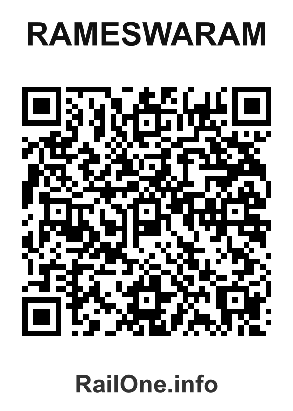 RailOne QR Code for Rameswaram station