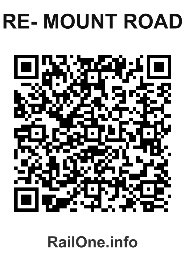 RailOne QR Code for Re- Mount Road station