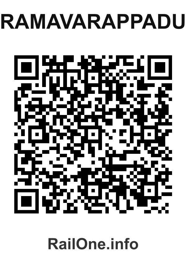 RailOne QR Code for Ramavarappadu station