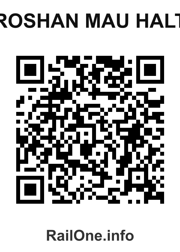 RailOne QR Code for Roshan Mau Halt station