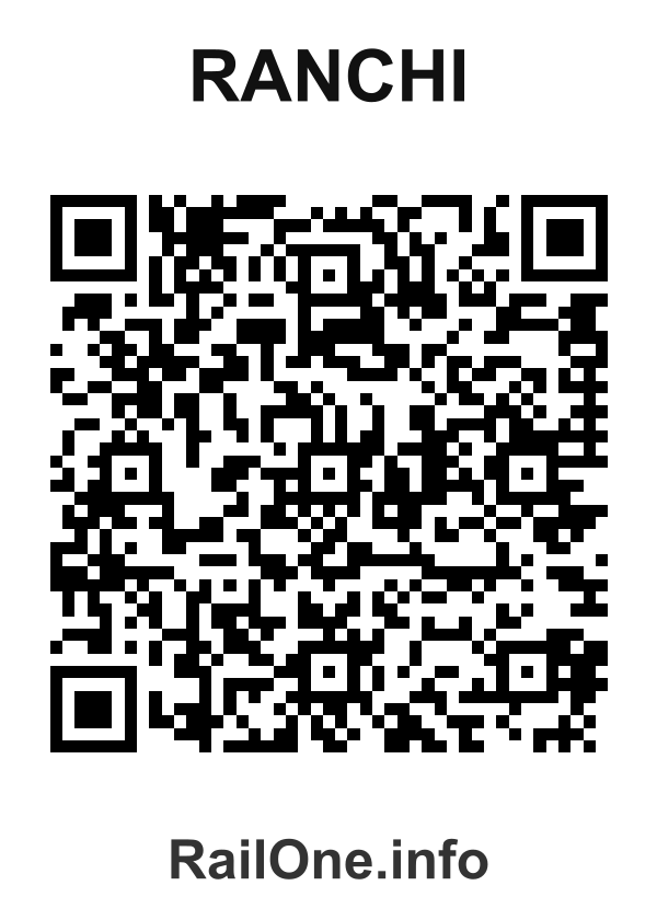 RailOne QR Code for Ranchi station