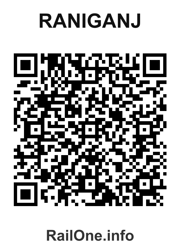 RailOne QR Code for Raniganj station