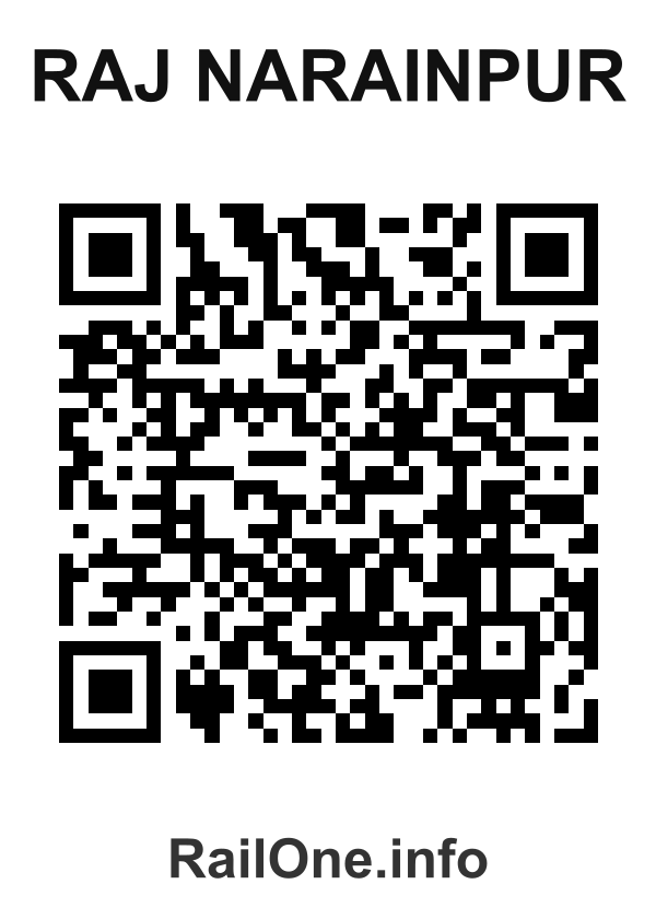 RailOne QR Code for Raj Narainpur station