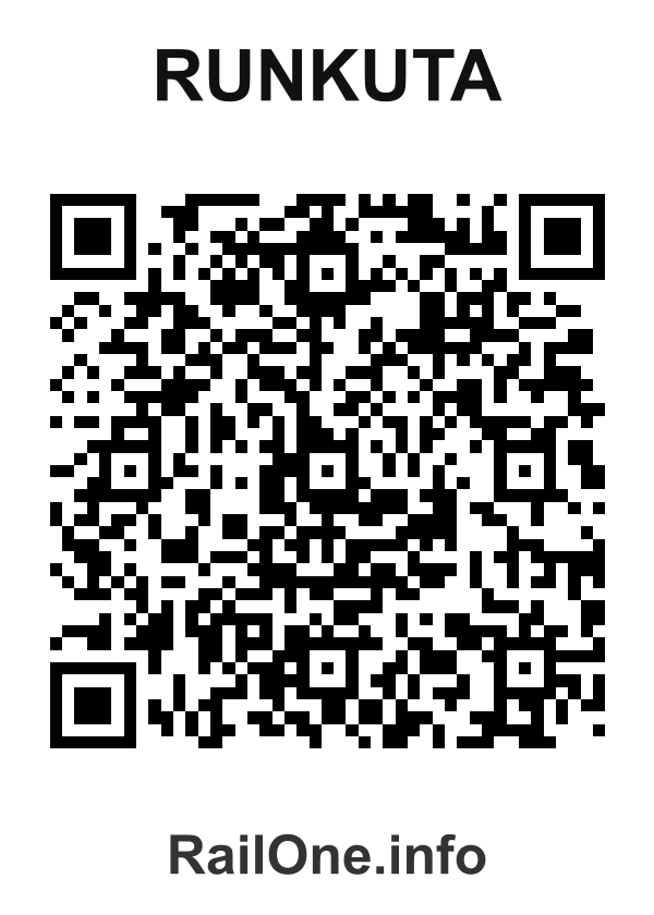 RailOne QR Code for Runkuta station