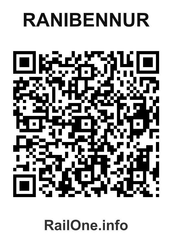 RailOne QR Code for Ranibennur station