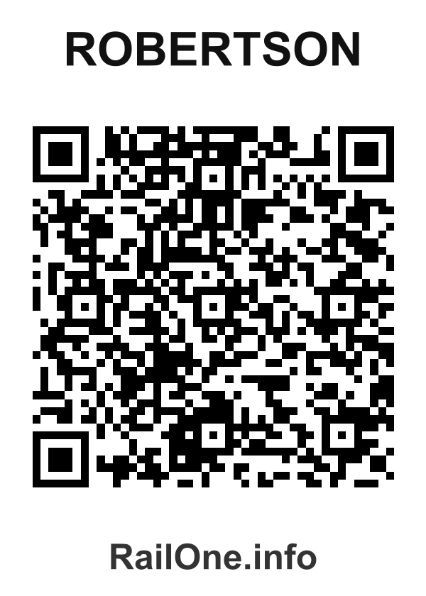 RailOne QR Code for Robertson station
