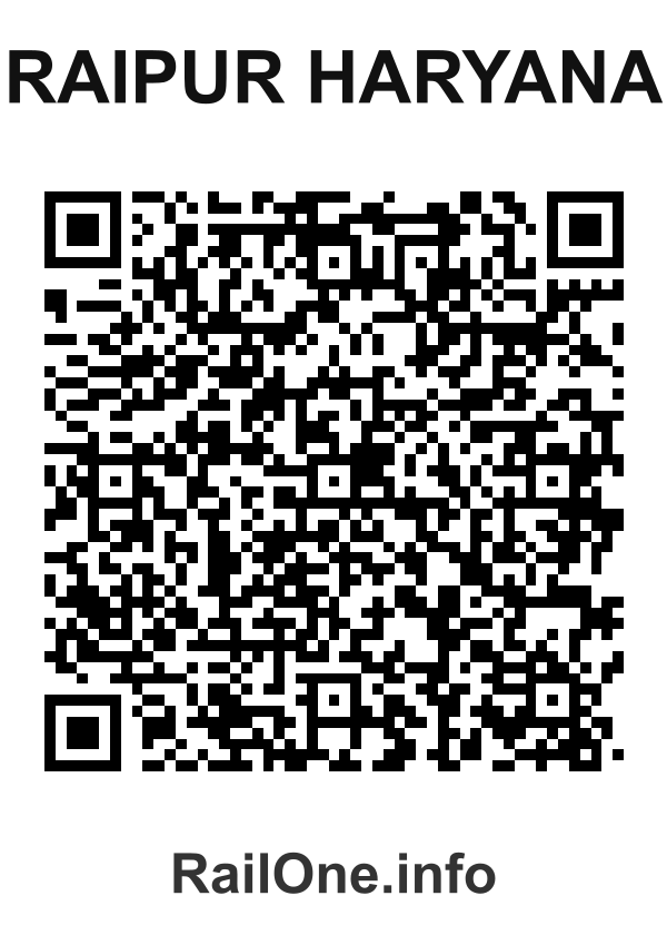 RailOne QR Code for Raipur Haryana station