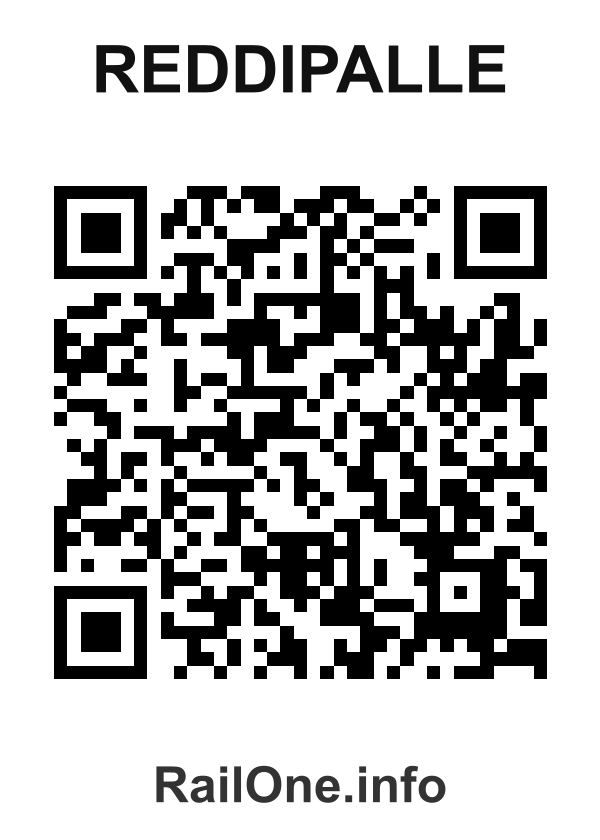 RailOne QR Code for Reddipalle station