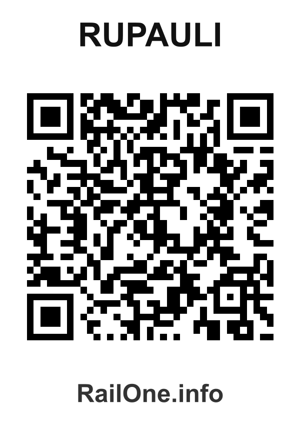 RailOne QR Code for Rupauli station