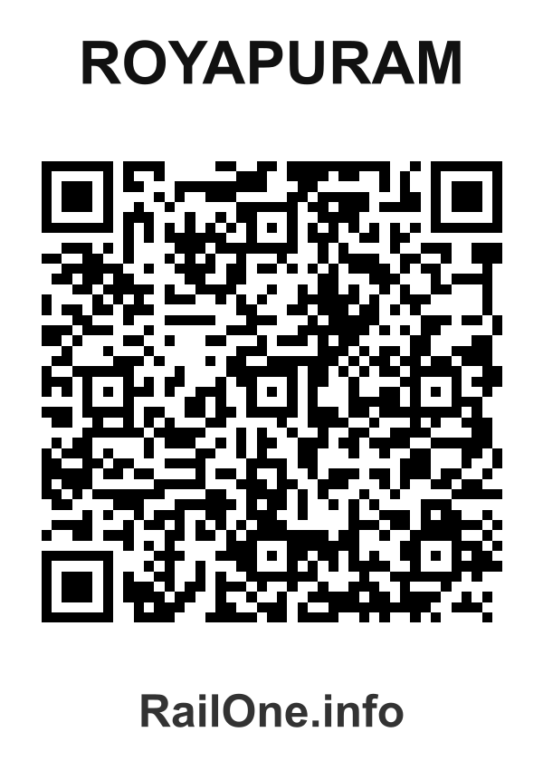RailOne QR Code for Royapuram station