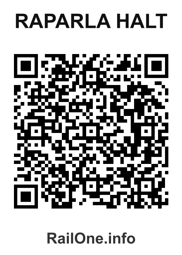 RailOne QR Code for Raparla Halt station