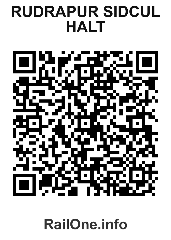 RailOne QR Code for Rudrapur Sidcul Halt station