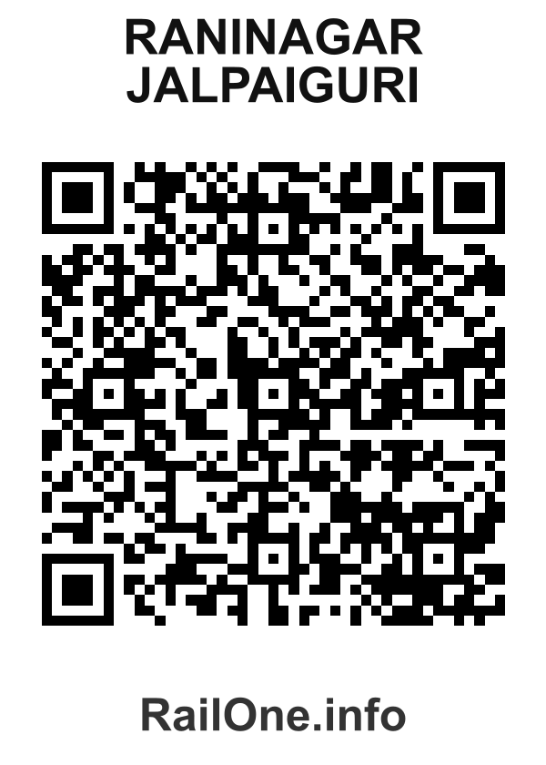 RailOne QR Code for Raninagar Jalpaiguri station