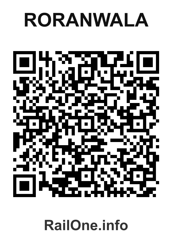 RailOne QR Code for Roranwala station
