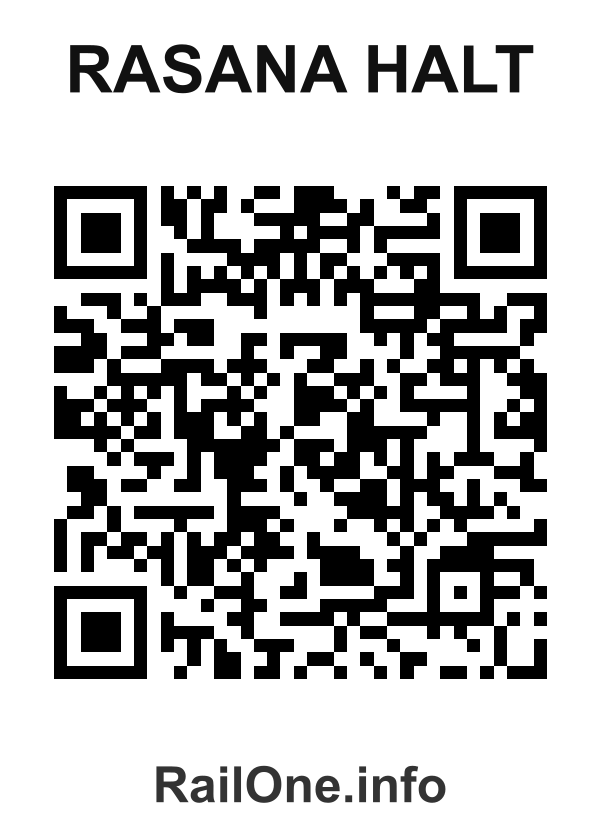 RailOne QR Code for Rasana Halt station