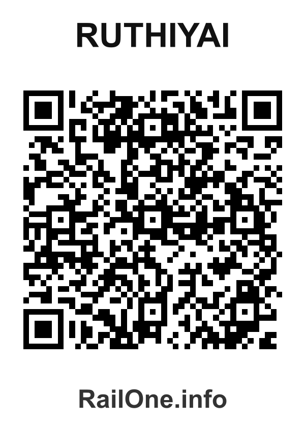RailOne QR Code for Ruthiyai station