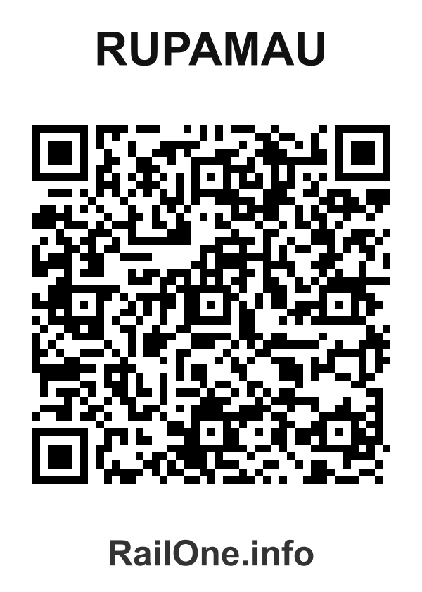 RailOne QR Code for Rupamau station