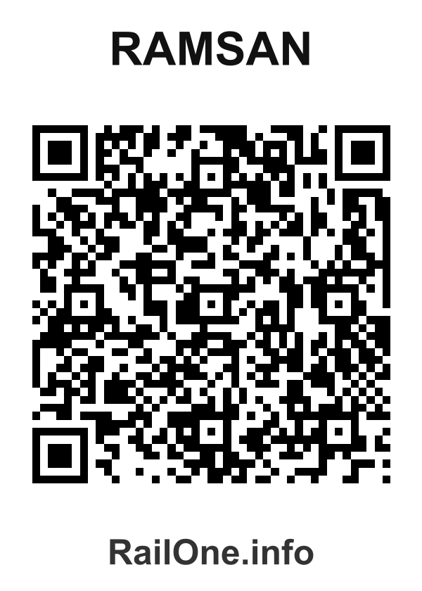 RailOne QR Code for Ramsan station