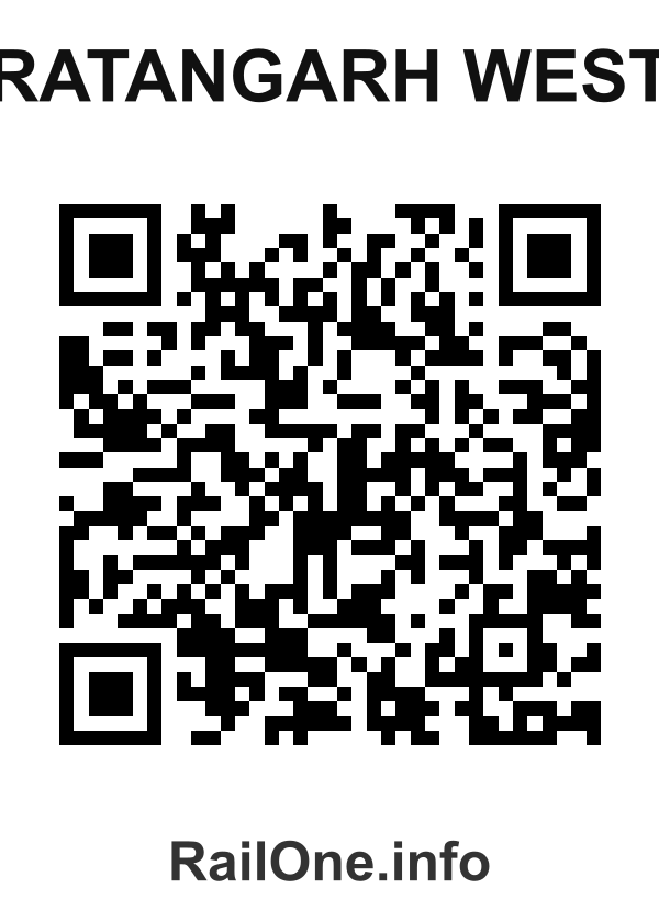 RailOne QR Code for Ratangarh West station