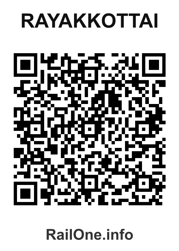 RailOne QR Code for Rayakkottai station