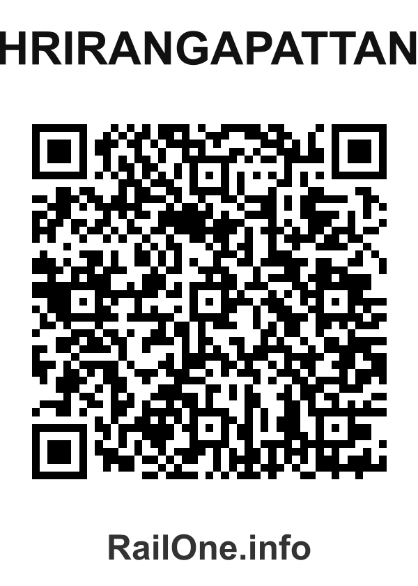 RailOne QR Code for Shrirangapattana station