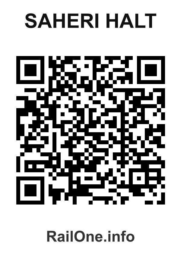 RailOne QR Code for Saheri Halt station