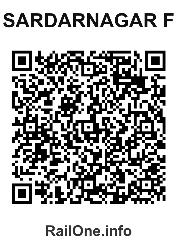 RailOne QR Code for Sardarnagar F station