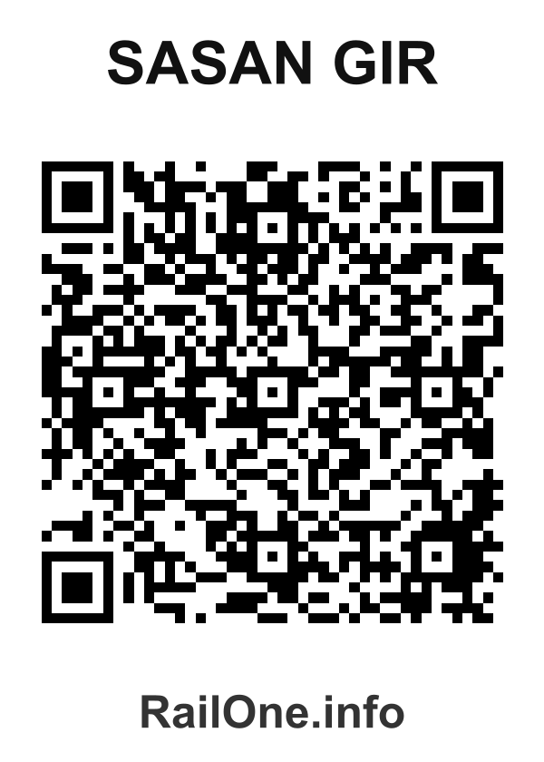 RailOne QR Code for Sasan Gir station