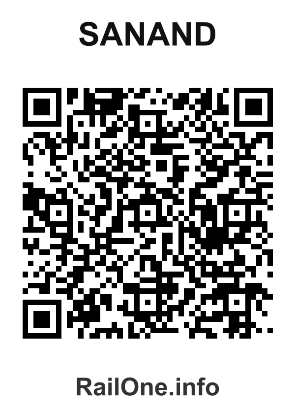 RailOne QR Code for Sanand station