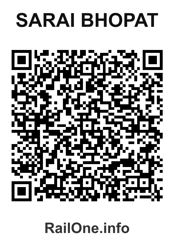 RailOne QR Code for Sarai Bhopat station