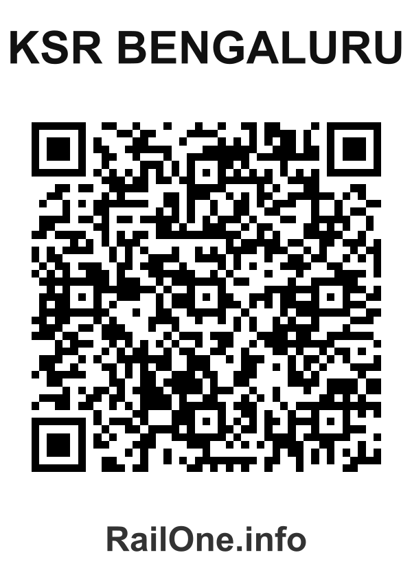RailOne QR Code for Ksr Bengaluru station