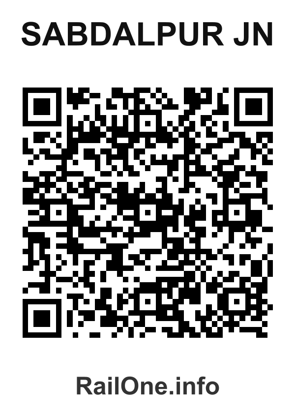 RailOne QR Code for Sabdalpur Jn station