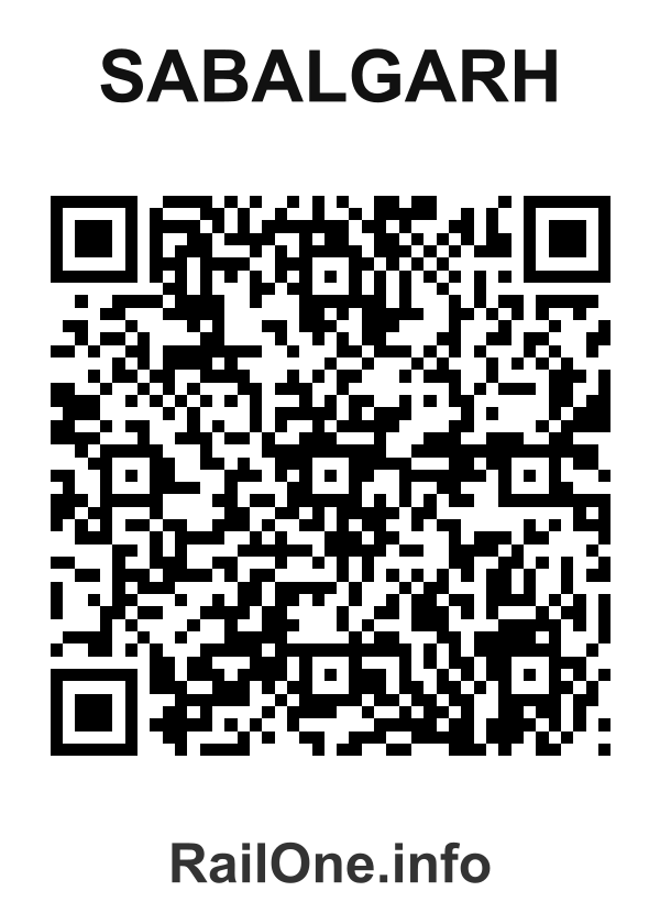 RailOne QR Code for Sabalgarh station