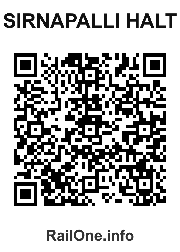 RailOne QR Code for Sirnapalli Halt station