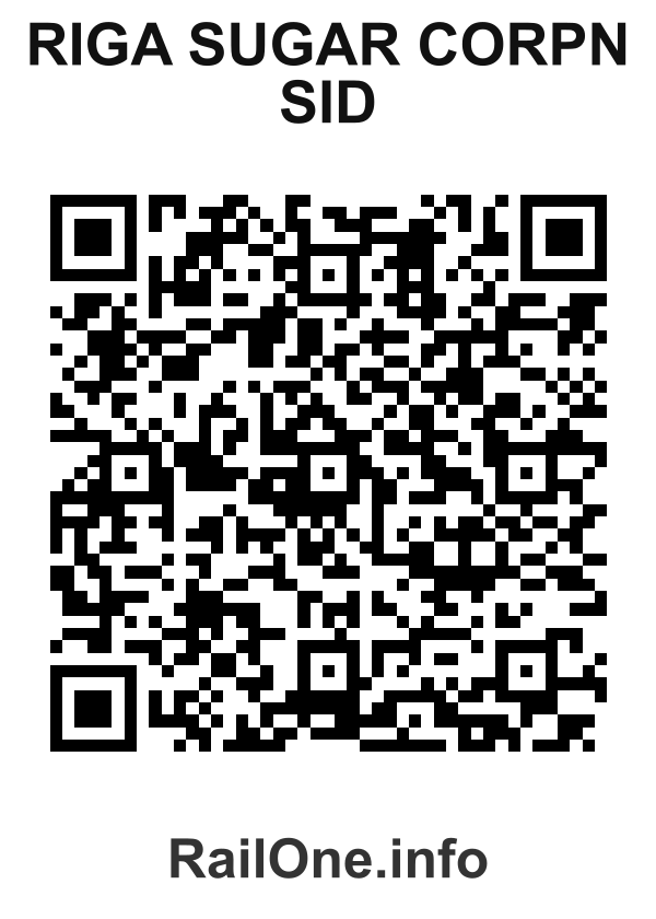RailOne QR Code for Riga Sugar Corpn Sid station