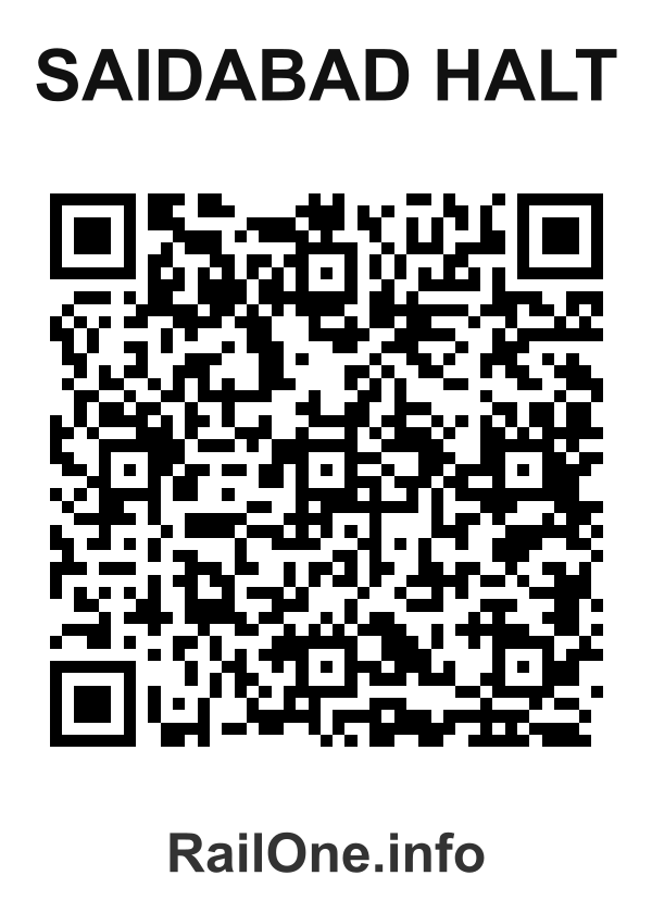 RailOne QR Code for Saidabad Halt station