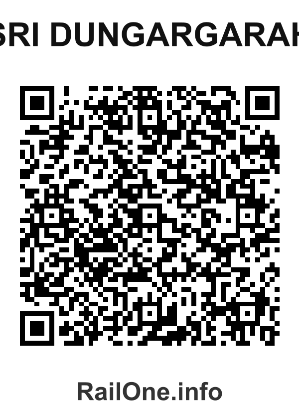 RailOne QR Code for Sri Dungargarah station