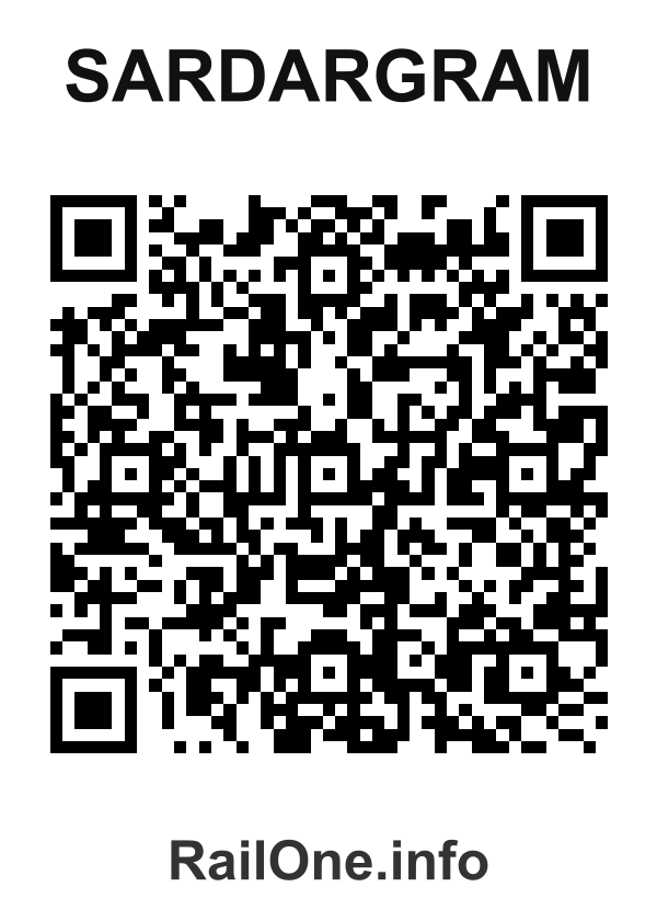 RailOne QR Code for Sardargram station