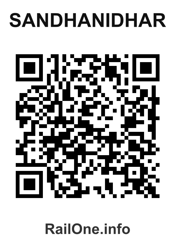 RailOne QR Code for Sandhanidhar station