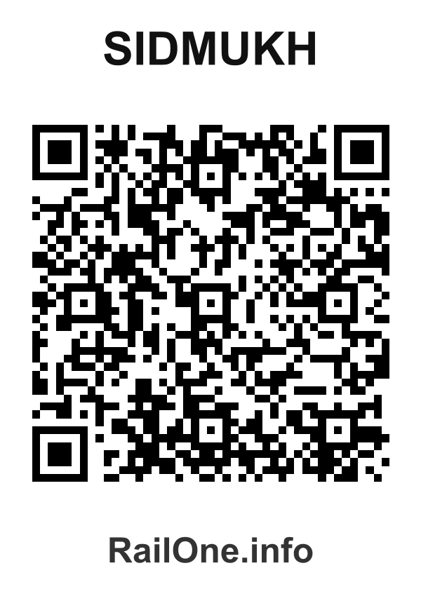 RailOne QR Code for Sidmukh station