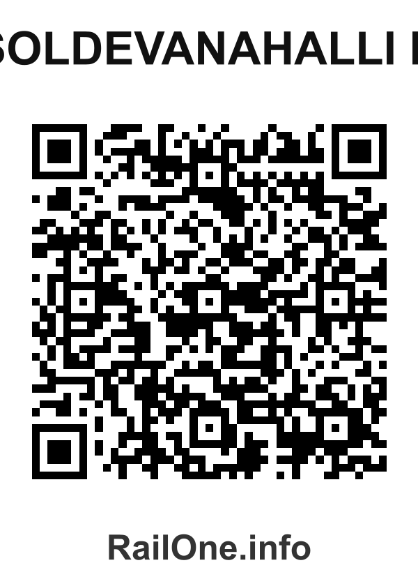 RailOne QR Code for Soldevanahalli H station