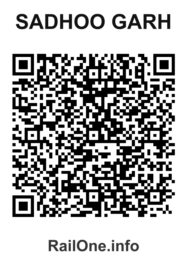 RailOne QR Code for Sadhoo Garh station
