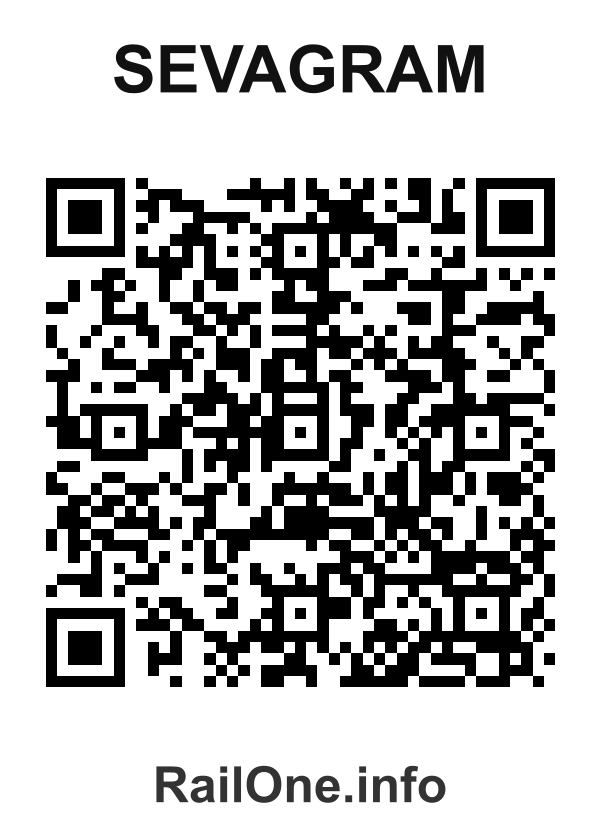 RailOne QR Code for Sevagram station