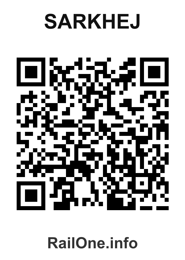 RailOne QR Code for Sarkhej station