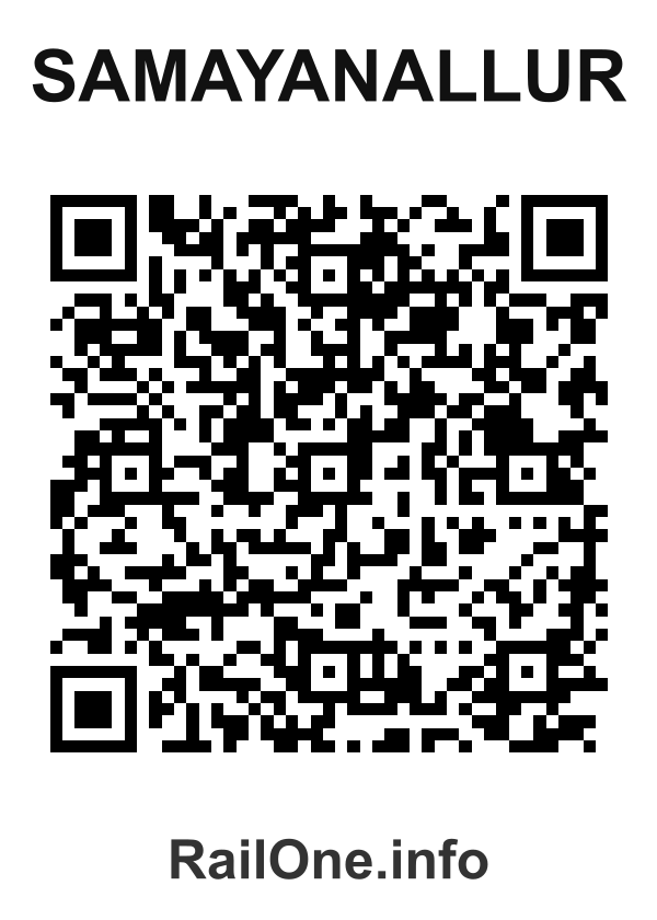 RailOne QR Code for Samayanallur station