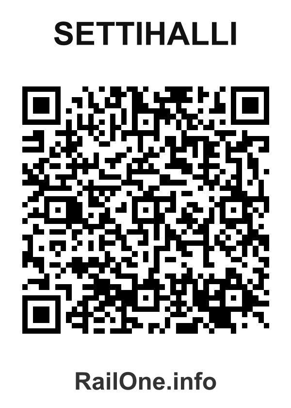 RailOne QR Code for Settihalli station
