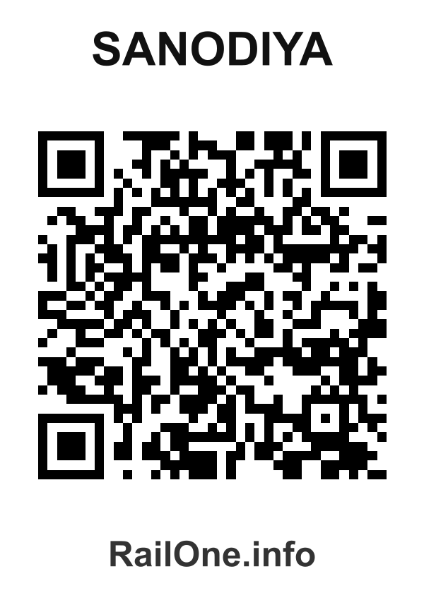 RailOne QR Code for Sanodiya station